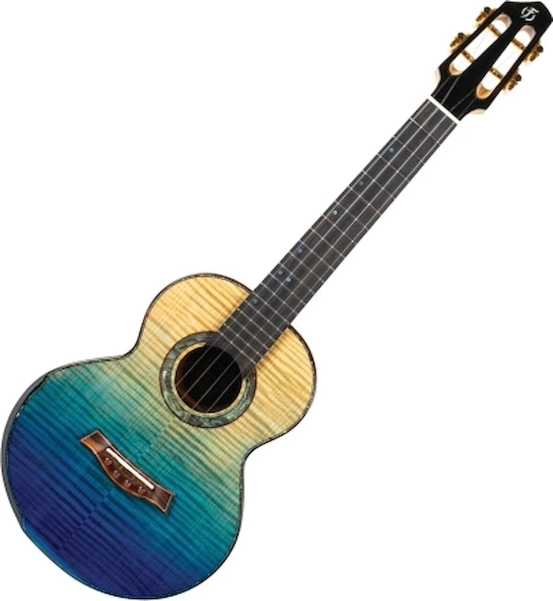 Picture of Flight Ukuleles 368829 A10FM Faded Blue All Solid Tenor Ukulele