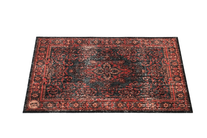 4.26 x 3 ft. Vintage Persian Style Stage Mat, Black Red