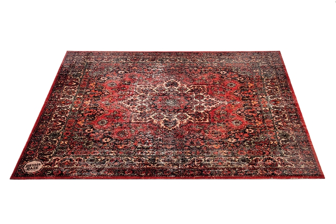 428634 6 x 5.25 ft. Vintage Persian Style Stage Mat, Original Red