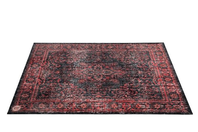 6 x 5.25 ft. Vintage Persian Style Stage Mat, Black Red