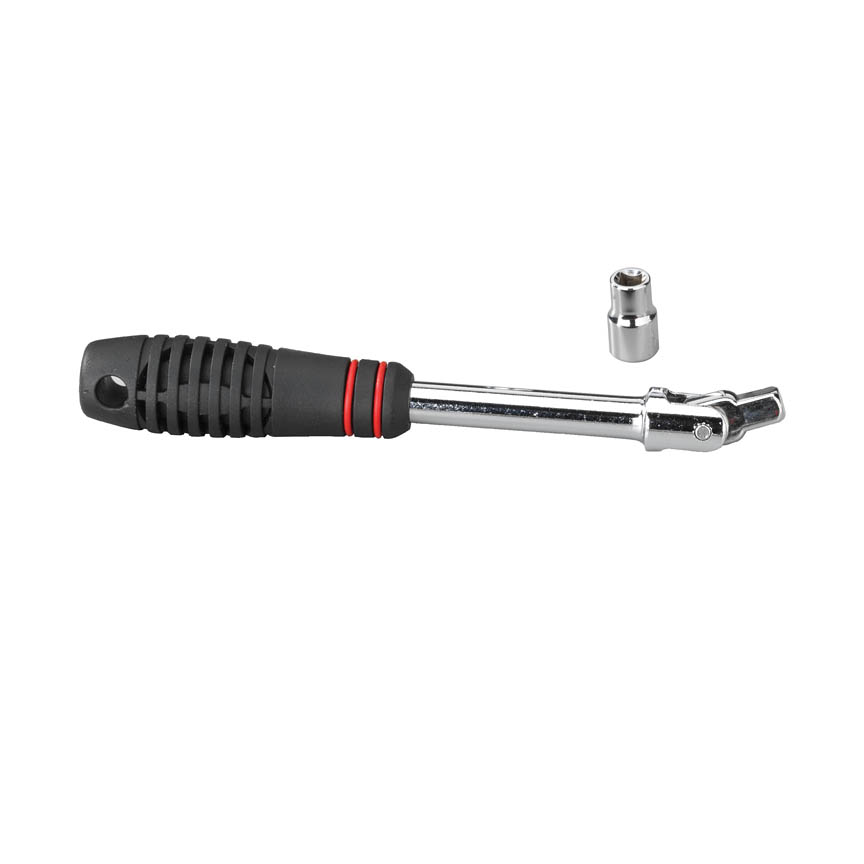 3700704 0.25 in. Swivel Handle Drum Key Doumbek Drive Socket with 0.15 in. Hex Key, Chrome