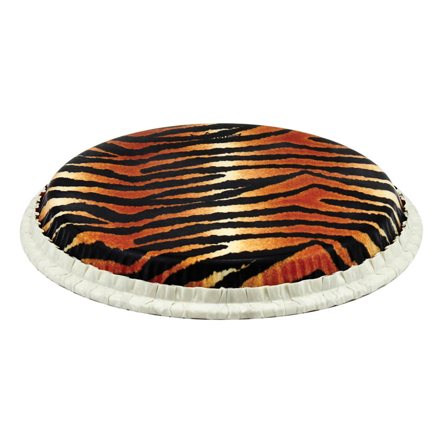 3701004 12.5 in. Conga Drumhead with Tucked Skyndeep Tiger Stripe Graphic