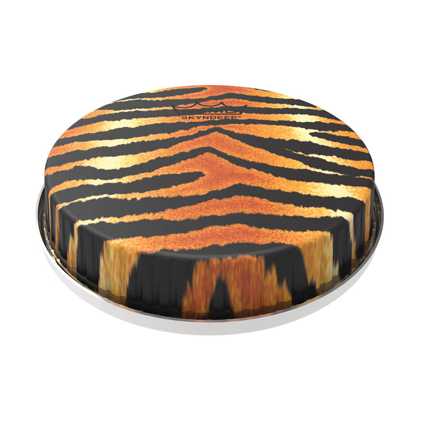 3700947 7.15 in. Bongo Drumhead with R-Series Skyndeep Tiger Stripe Graphic