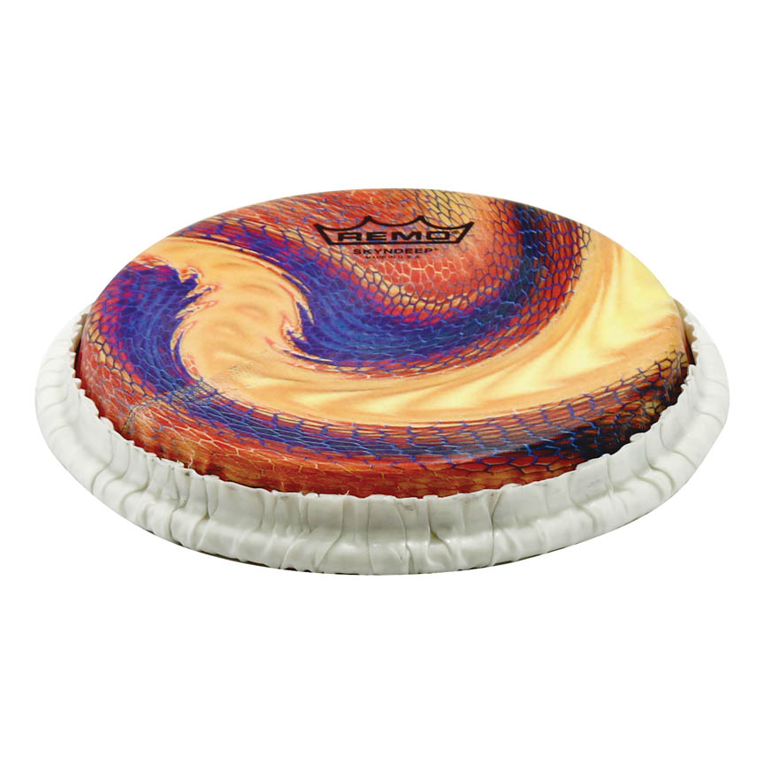 3701022 7.15 in. Bongo Drumhead with Tucked Skyndeep Serpentine Day Graphic