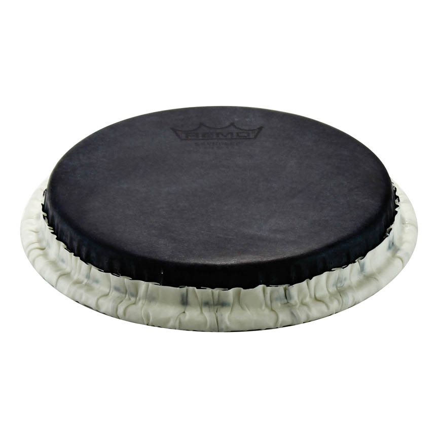 7.15 in. Bongo Drumhead with Tucked Skyndeep Black Calfskin Graphic