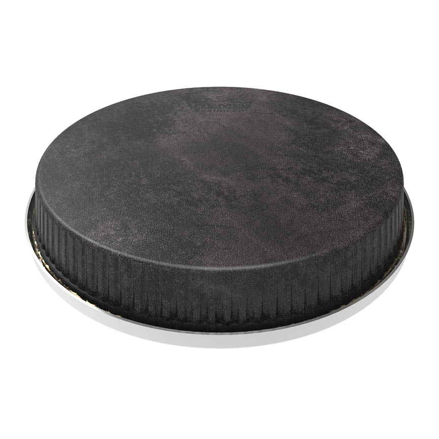 3700965 9 in. Bongo Drumhead with R-Series Skyndeep Black Calfskin Graphic