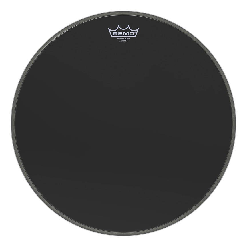 3700576 Ambassador Ebony Series Drum Head - Bass