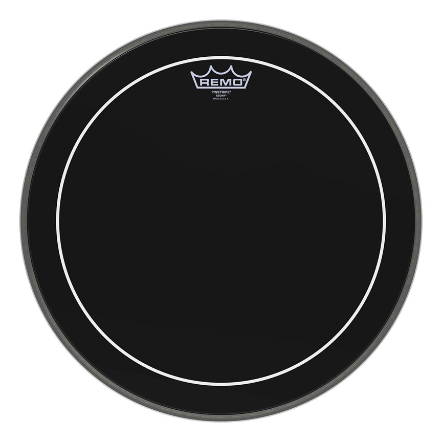 3700599 16 in. Dia. Bass, Pinstripe & Ebony Drum Head
