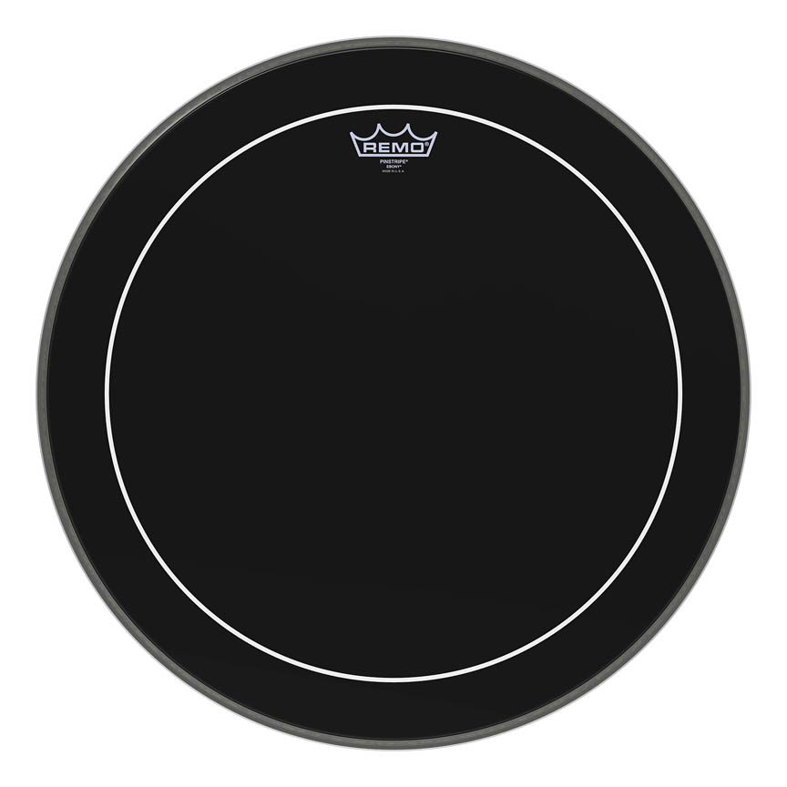 3700601 20 in. Dia. Bass, Pinstripe & Ebony Drum Head