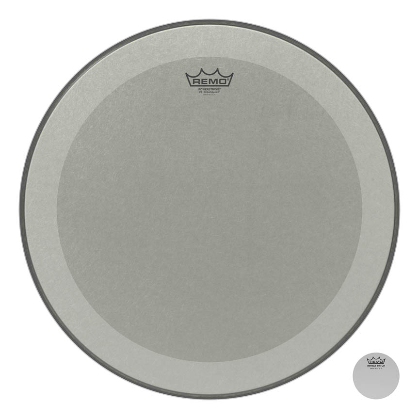 3701265 22 in. Dia. Bass, Powerstroke 3, Renaissance Drum Head