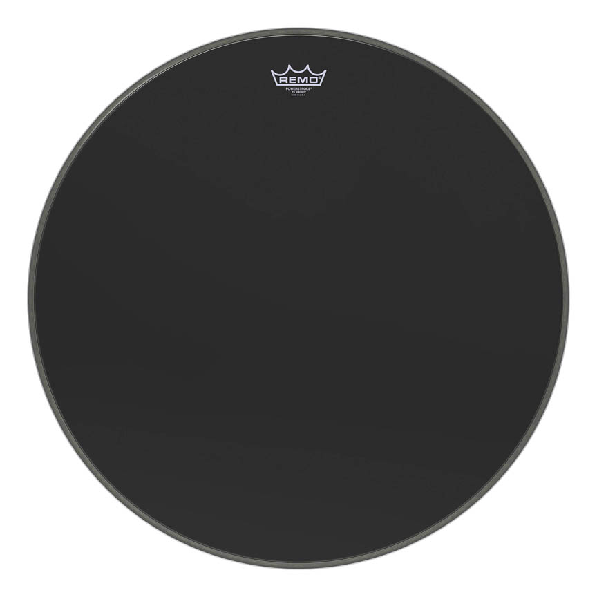 3701272 26 in. Dia. 5 Black Dynamo Bass, Powerstroke 3 & Ebony Drum Head