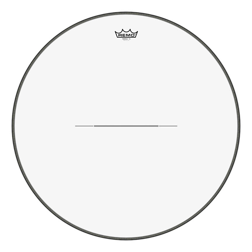 3701660 25 in. Dia. Steel Insert Ring Timpani Drum Head, Clear