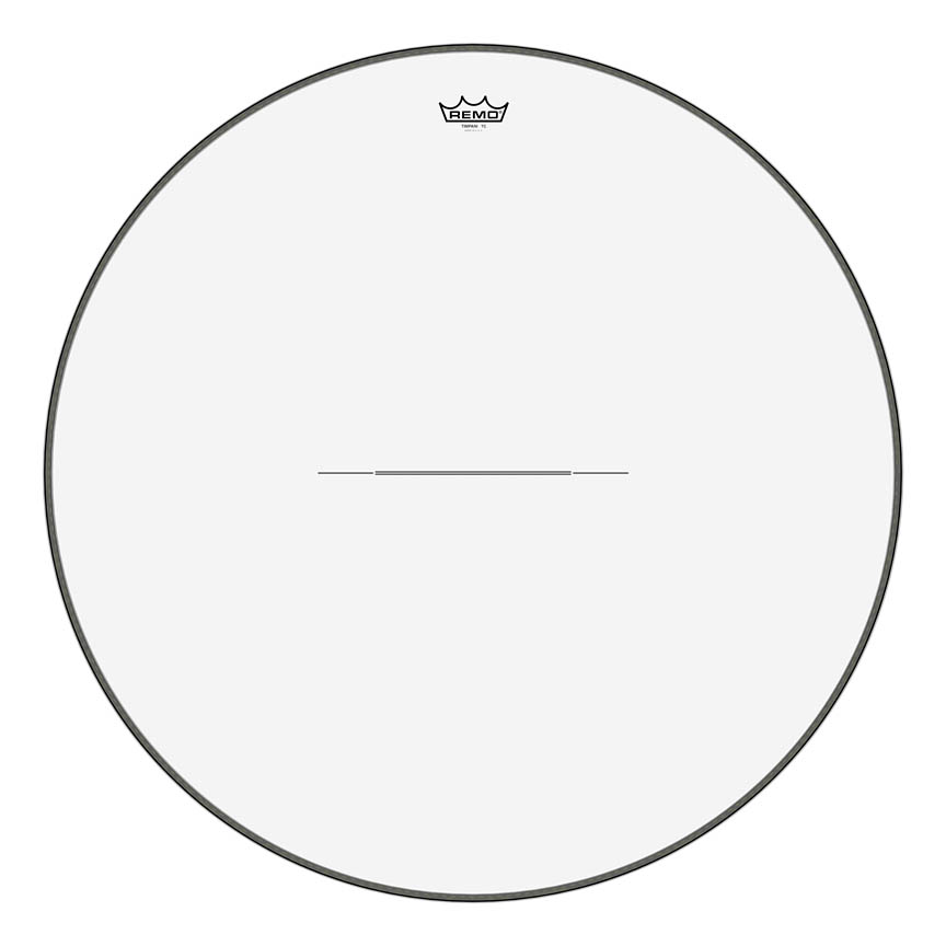 3701672 31 in. Dia. Steel Insert Ring Timpani Drum Head, Clear