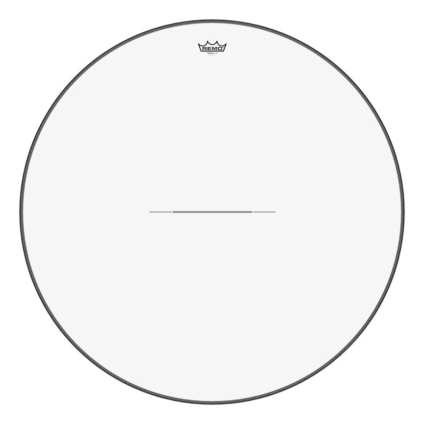 3701678 34 in. Dia. Steel Insert Ring Timpani Drum Head, Clear