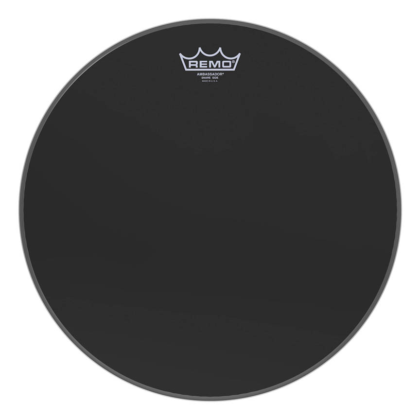 3701602 15 in. Dia. Low Collar Snare & Ambassador, Ebony Drum Head