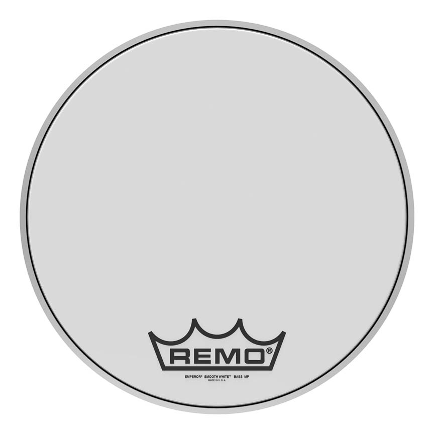 3700088 16 in. Dia. MP Bass & Emperor Drum Head, Smooth White