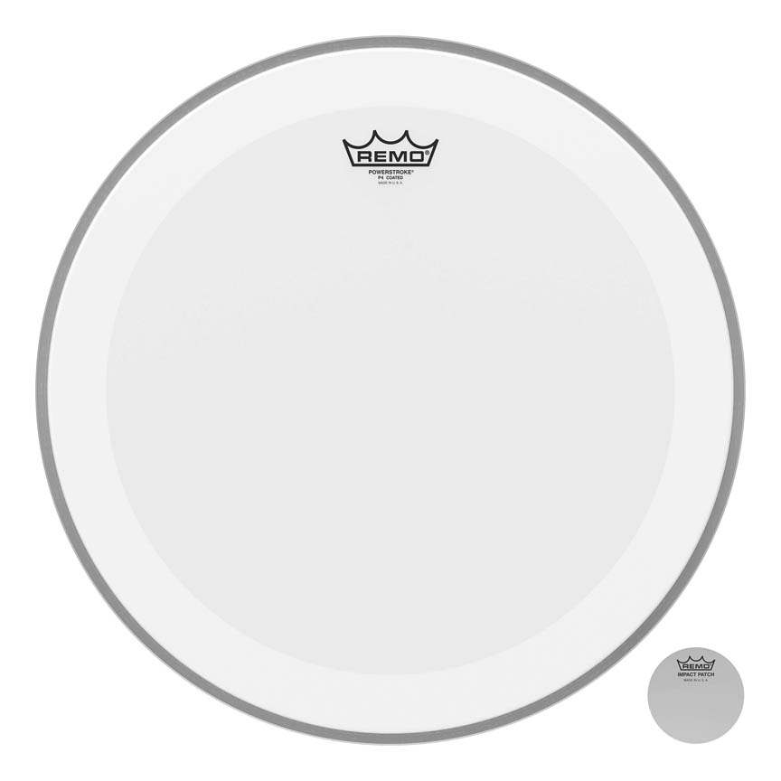18 in. Dia. with Impact Patch Bass, Powerstroke 4 & Coated Drum Head