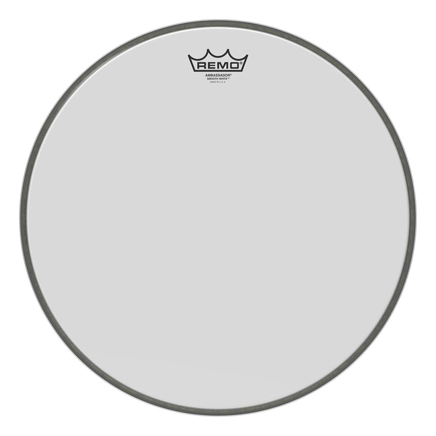 Ambassador Smooth White Drum Head - Bass