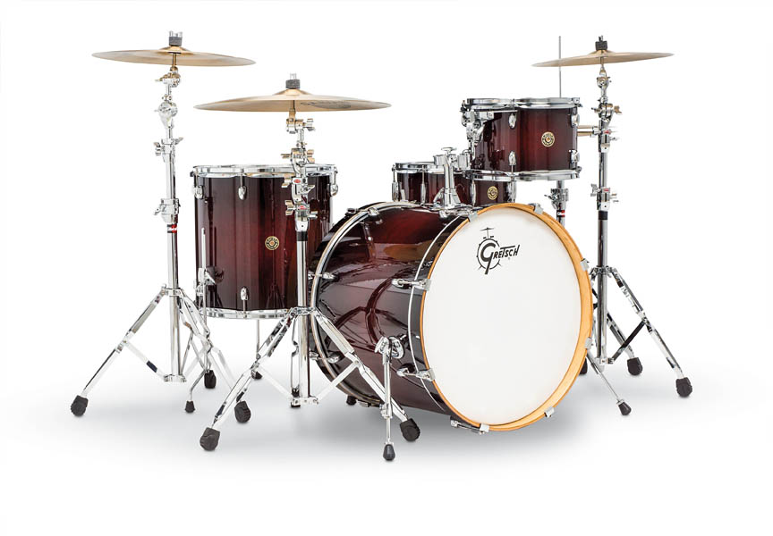 775156 Catalina Maple Shell Pack for Drum - 22-12-16-14, Deep Cherry Burst - 4 Piece -  Gretsch Import