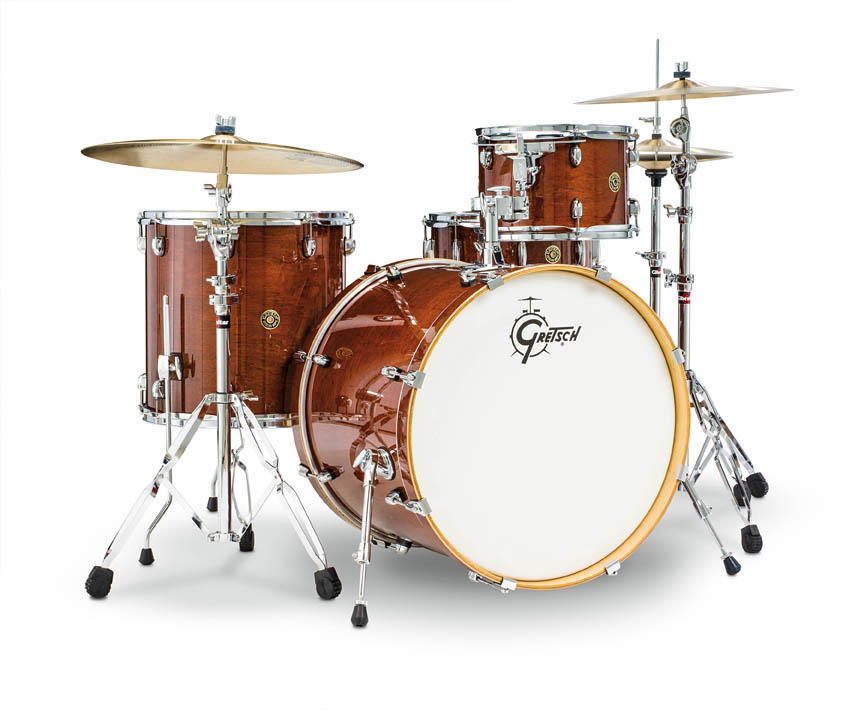 775157 Catalina Maple Shell Pack for Drum - 22-12-16-14, Walnut Glaze - 4 Piece -  Gretsch Import