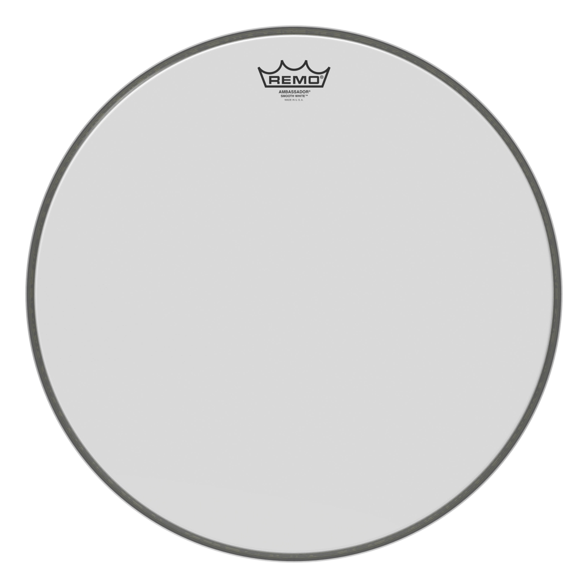 3700388 18 in. Ambassador Smooth White Bass Drumhead