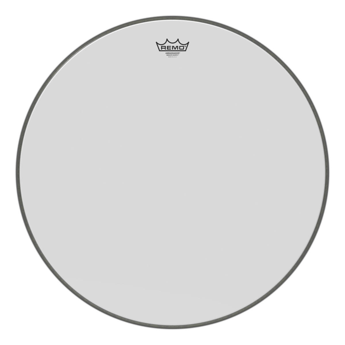 3700394 24 in. Ambassador Smooth White Bass Drumhead