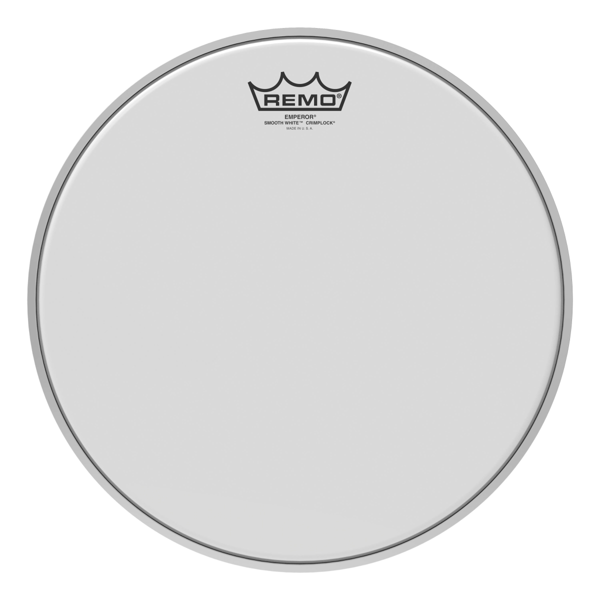 13 Dia. Crimplock Emperor Batter Drumhead, Smooth White