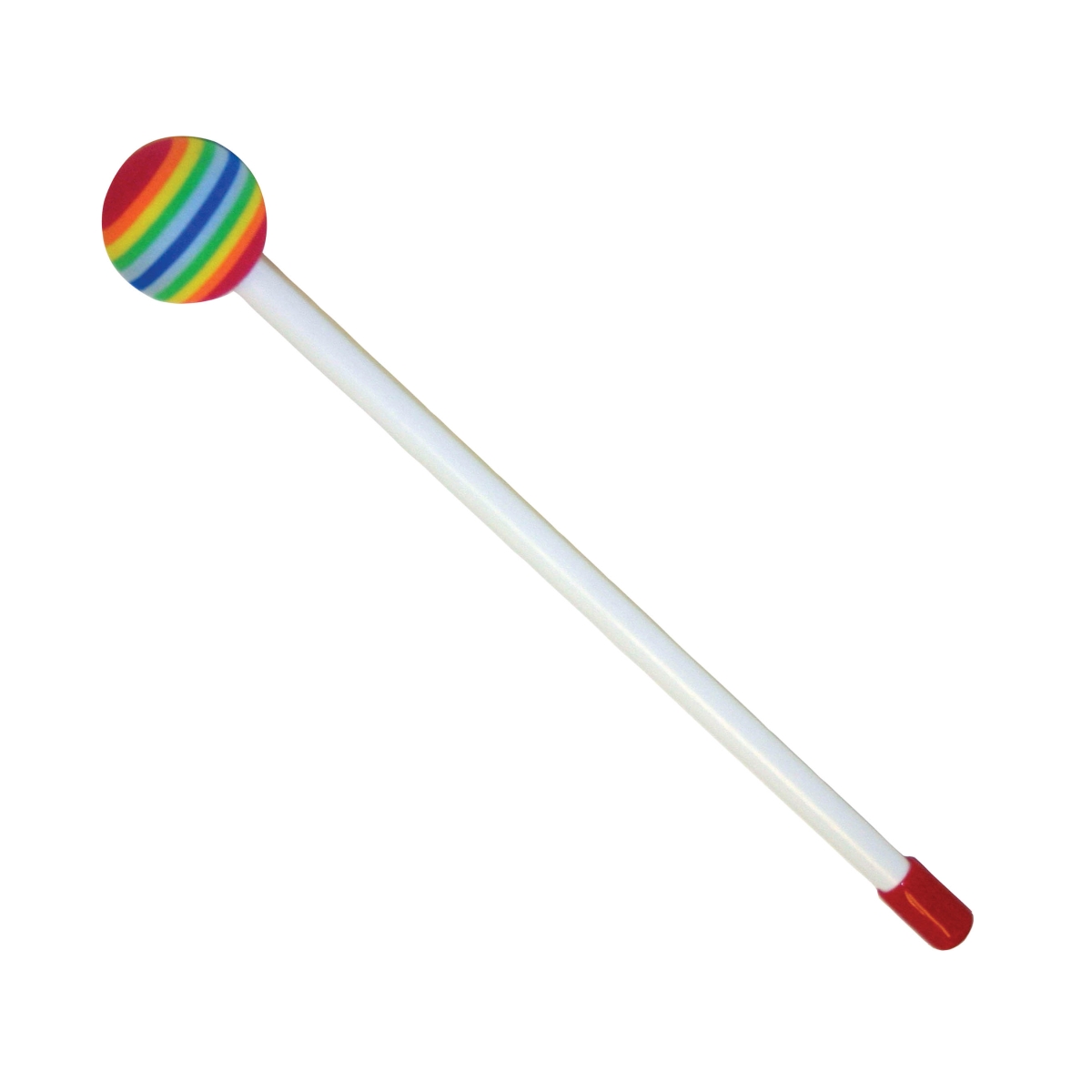 0.375 x 8 in. Rainbow White Plastic Handle 36 mm Multi-Colored Foam Head Drum Mallet -  TensiontensiOn, TE4414855