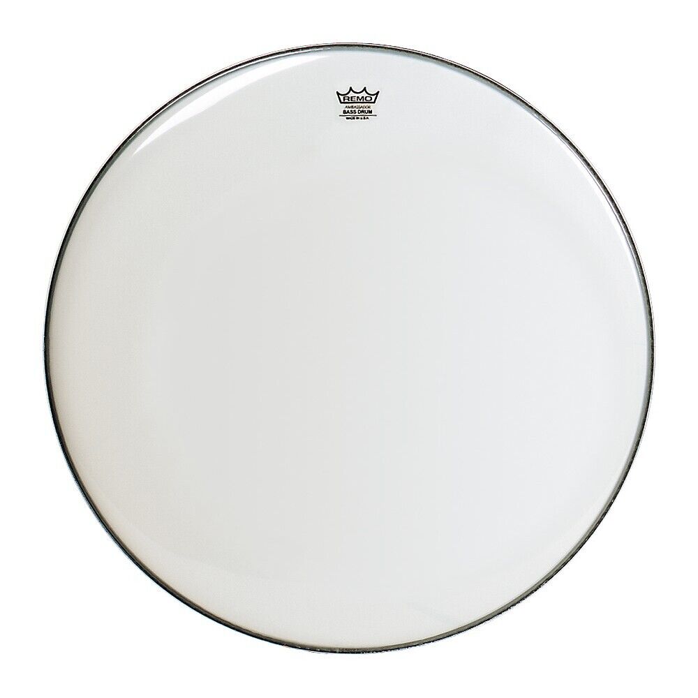 3700398 28 in. Dia. Ambassador Smooth White Bass Drumhead