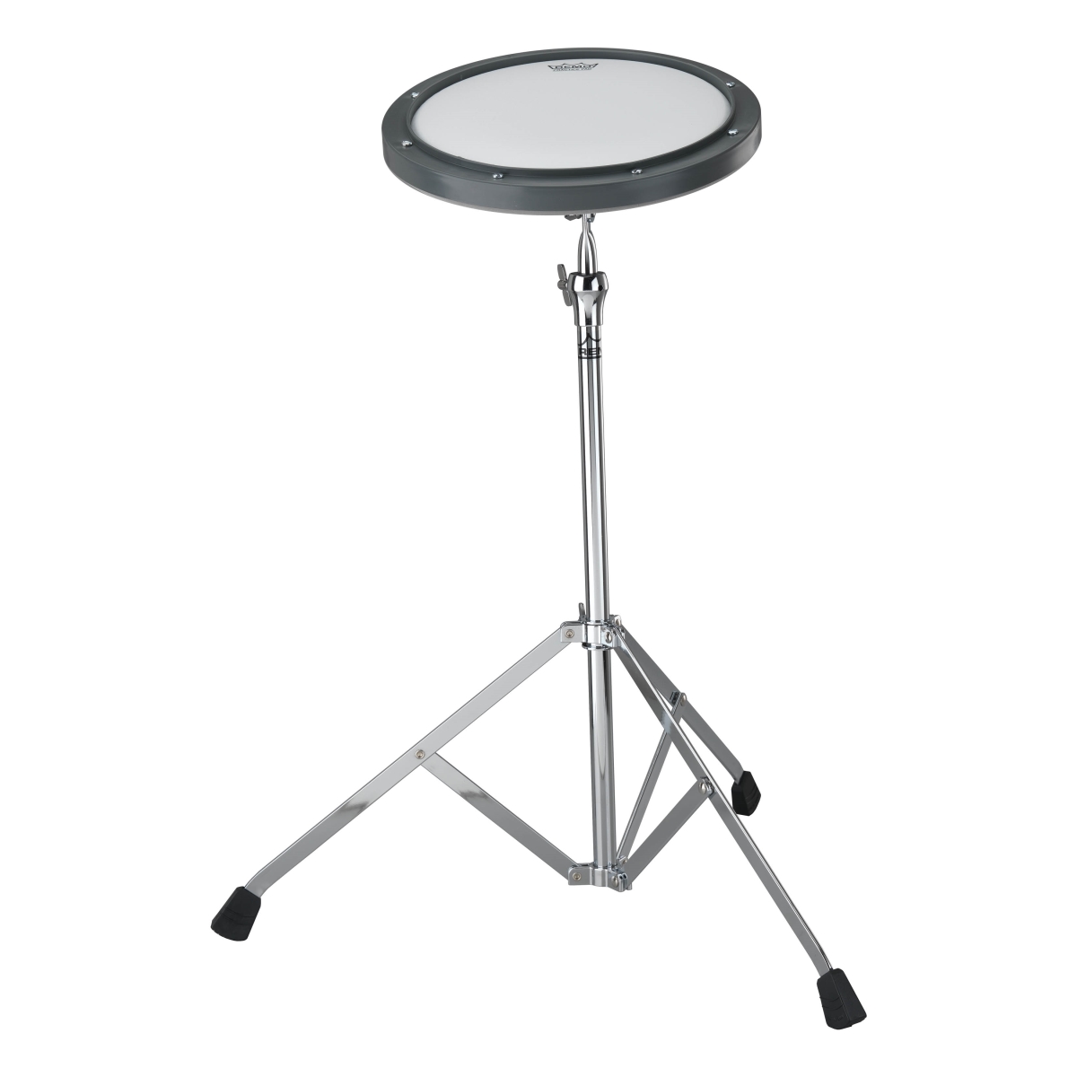 10 in. Dia. Coated Head Practice Pad with Stand, Grey