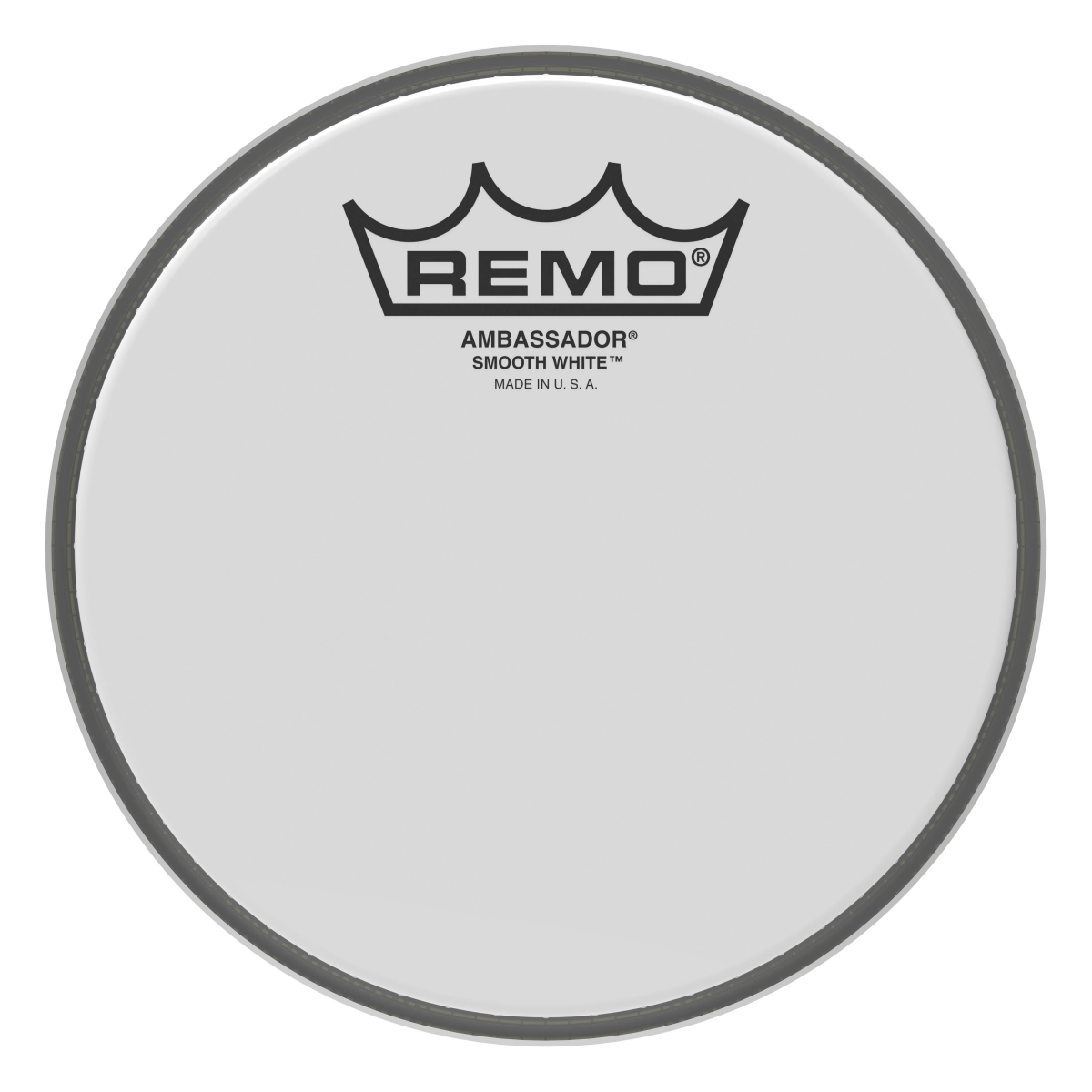 3700026 6 in. Dia. Snare & Tom Ambassador Smooth White Drum Heads