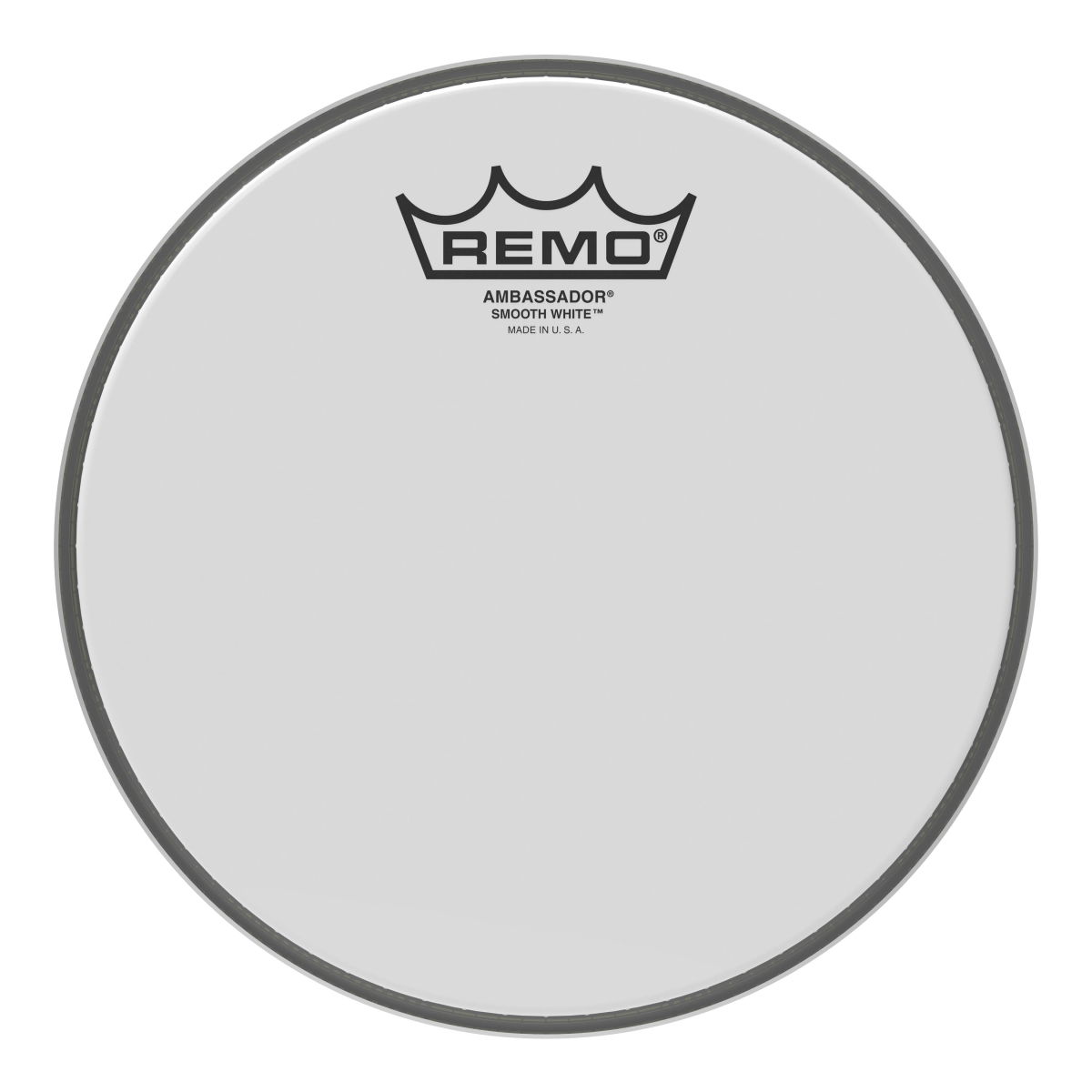 3700027 8 in Dia Snare  Tom Ambassador Smooth White Drum Heads