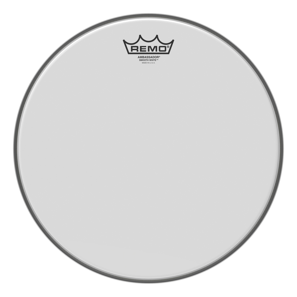 3700030 13 in Dia Snare  Tom Ambassador Smooth White Drum Heads