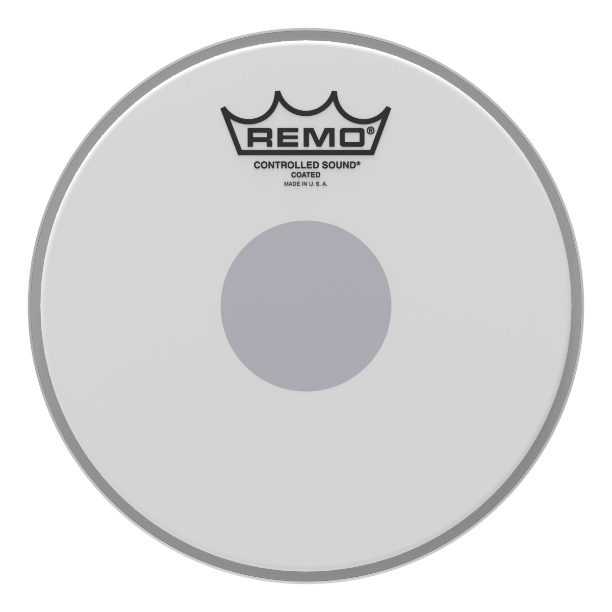 8 in Dia Controlled Sound Coated Black Dot on Bottom Batter Drum Heads