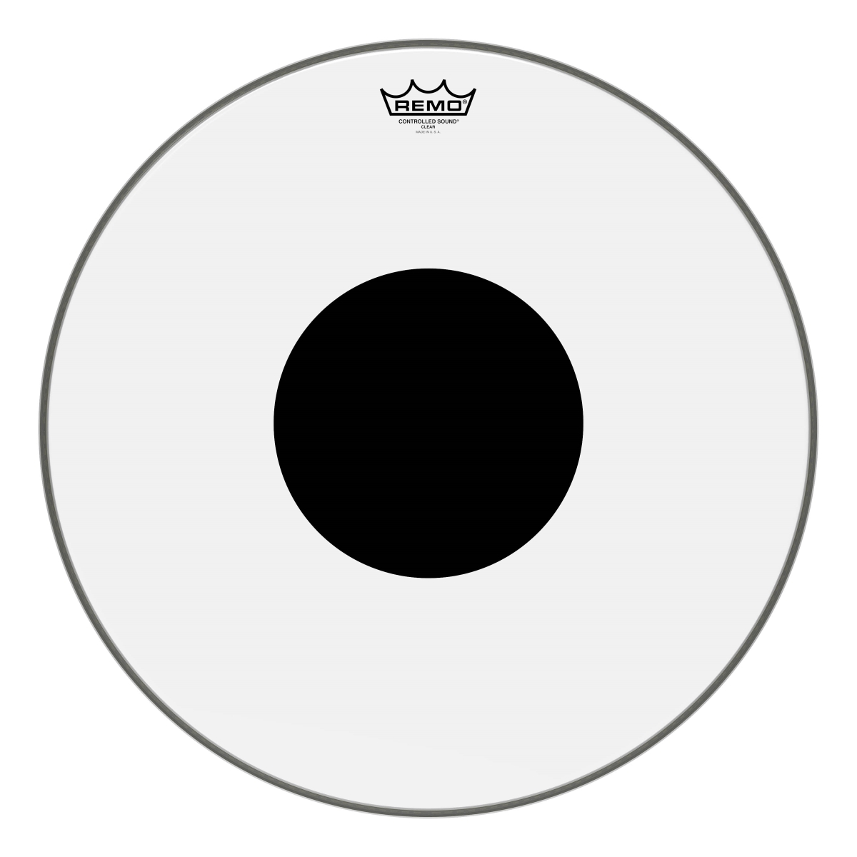 3700492 20 in. Dia. Controlled Sound Series Clear Black Dot Drum Heads
