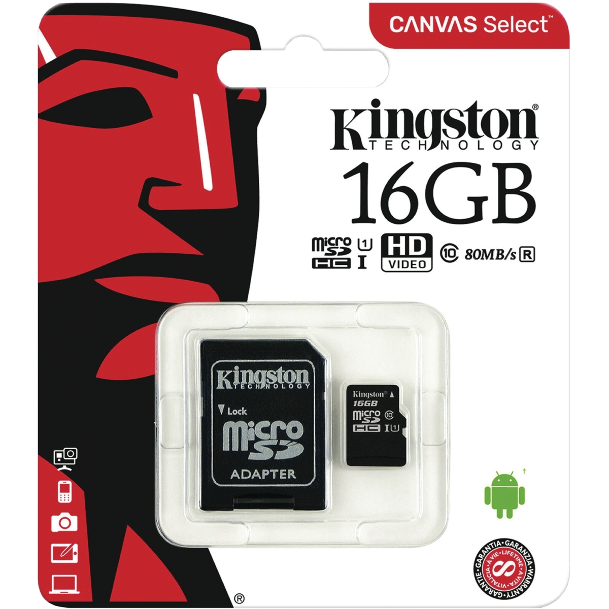 346622 16GB Kingston Micro SD Card with Adapter -  TASCAM of America