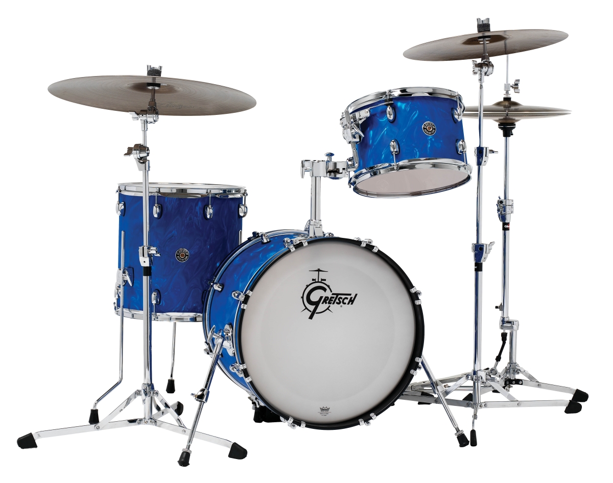 286480 Catalina Club Shell Pack with Blue Satin Flame - 3 Piece -  Gretsch Import