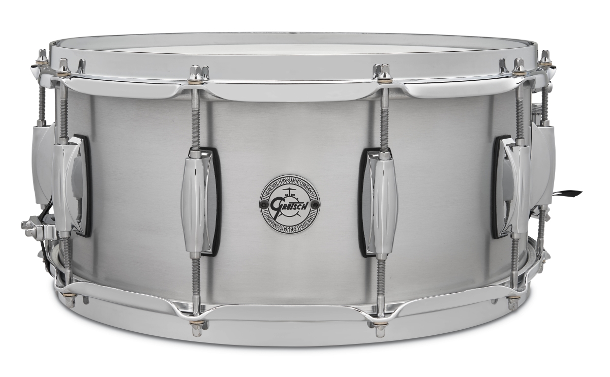 324415 6.5 x 14 in. Grand Prix Aluminum Snare Drum with 302 Hoops -  Gretsch Import