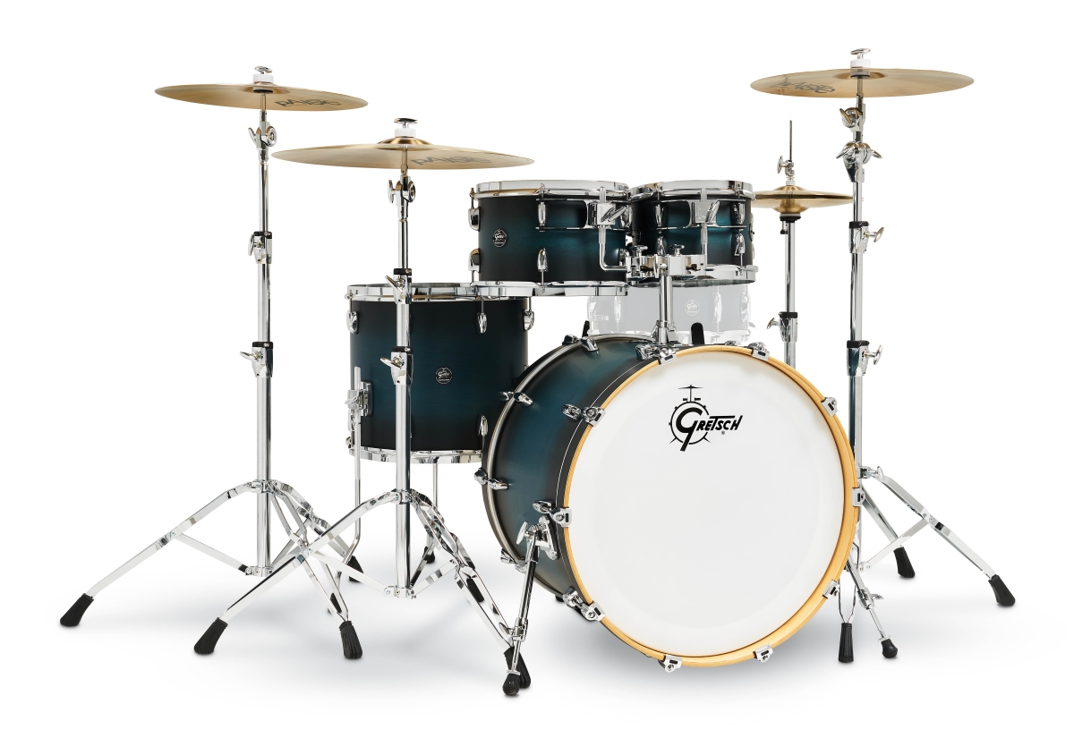 324445 Satin Antique Blue Burst Renown 2 Drum Set - 4 Piece -  Gretsch Import