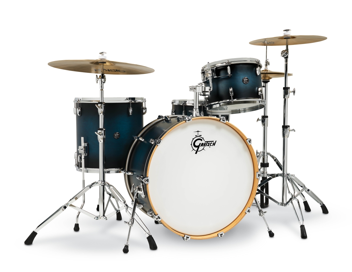 324454 Satin Antique Blue Burst Renown 2 Drum Set - 4 Piece -  Gretsch Import