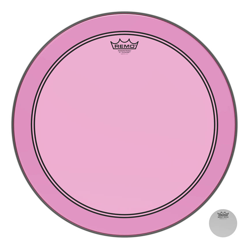 18 in. Powerstroke P3 Colortone Skyndeep Bass Drumhead, Pink