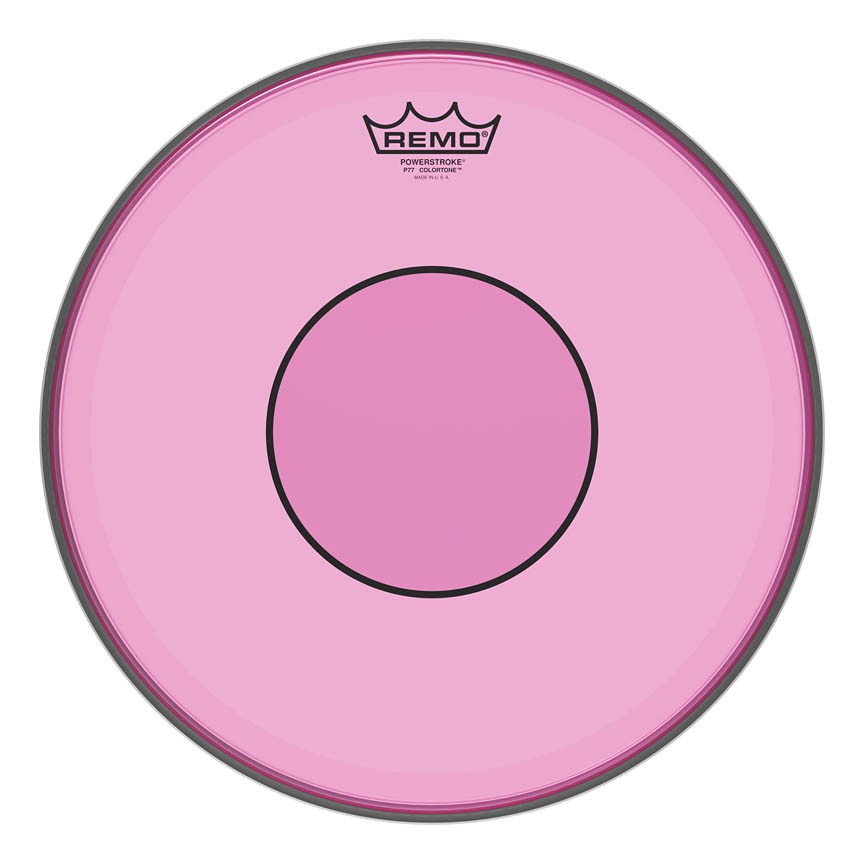3701806 14 in. Powerstroke 77 Colortone Skyndeep Drumhead, Pink