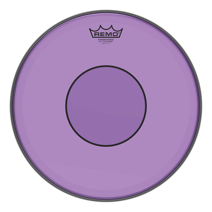 3701807 14 in. Powerstroke 77 Colortone Skyndeep Drumhead, Purple