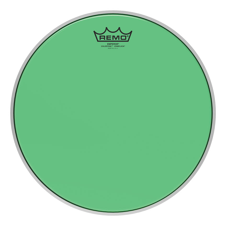 3701833 13 in. Emperor Colortone Crimplock Drumhead, Green