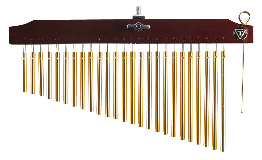 755642 Chimes with Wood Bar, Gold & Brown - 25 Count