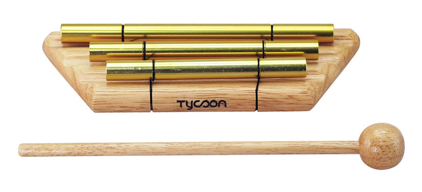 755653 Siam Bar Chimes, Oak & Gold - 3 Count