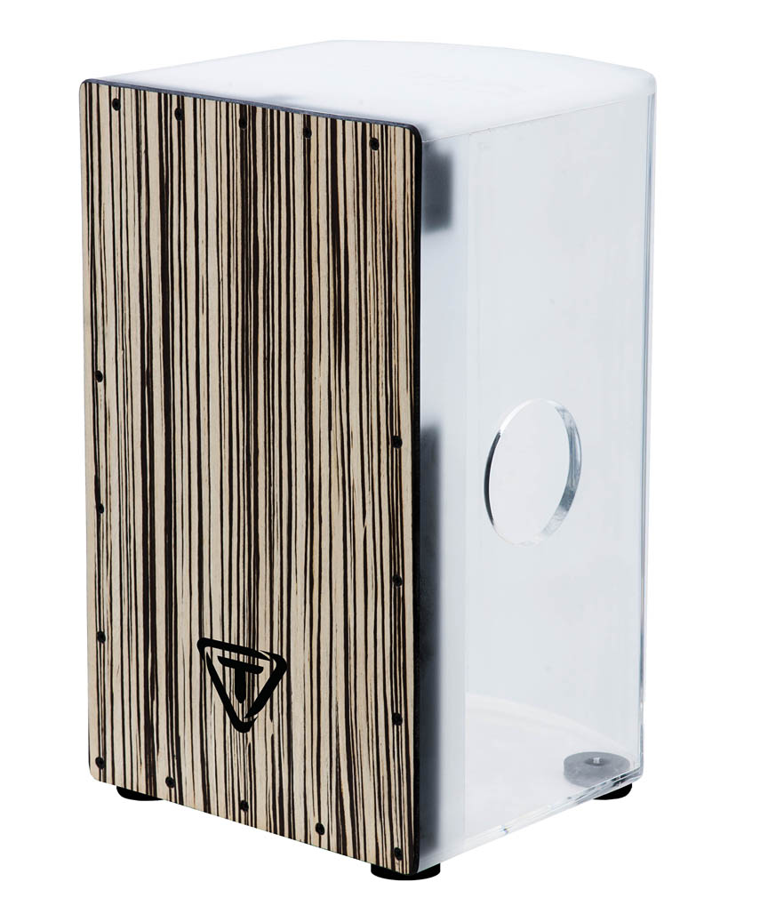 755240 29 cm Roundback Acrylic Series Cajon, White