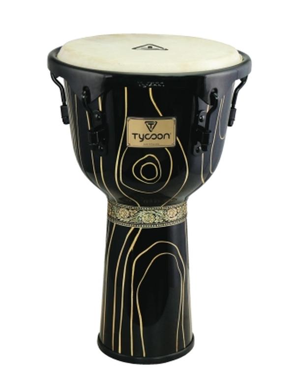363696 12 in. Key-Tuned Djembe with Black Powder-Coated Hardware