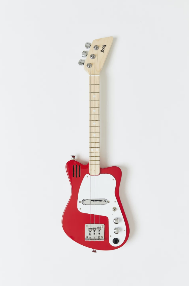 357949 Mini Electric Finish 3-Stringed Instrument, Red -  Loog Instruments