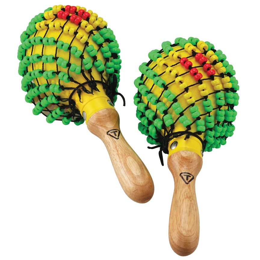 755490 Beaded Maracas, Yellow